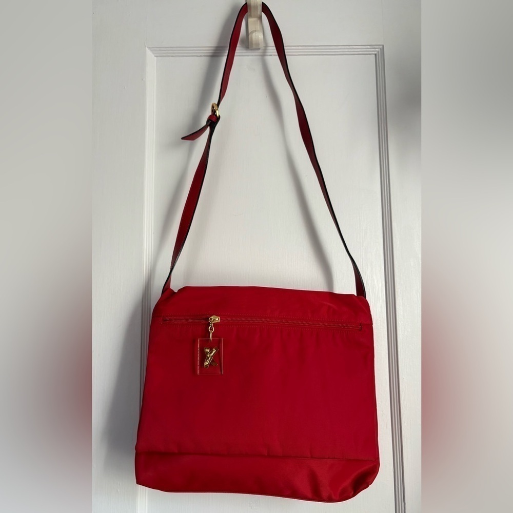 Paloma Picasso Red Shoulder Crossbody Bag with Flap